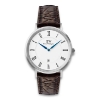 Billede af Daniel Wellington Classic Silver herreur stål brun læderrem 3bar 40mm