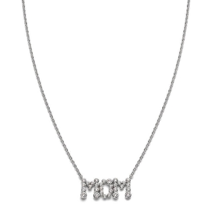 Billede af Maria Black 'MOM Collet' halskæde sølv m. cz (40-43 cm)