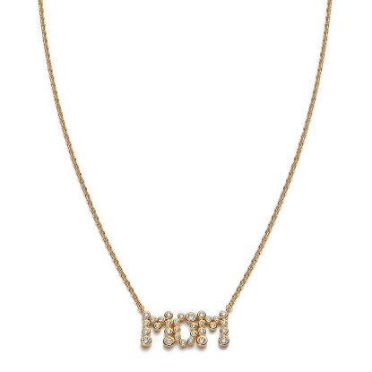 Billede af Maria Black 'MOM Collet' halskæde forgyldt sølv m. cz (40-43 cm)