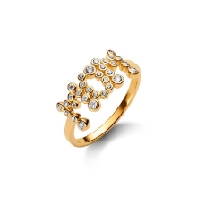 Billede af Maria Black 'MOM Collet' ring forgyldt sølv (str. 60)