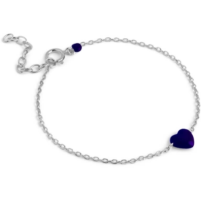 Billede af ENAMEL Copenhagen Amore Indigo armbånd sølv (15+3cm)