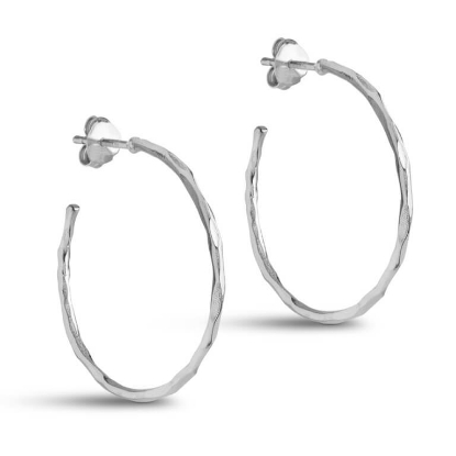 Billede af ENAMEL Copenhagen Organic Arena Medium øreringe sølv