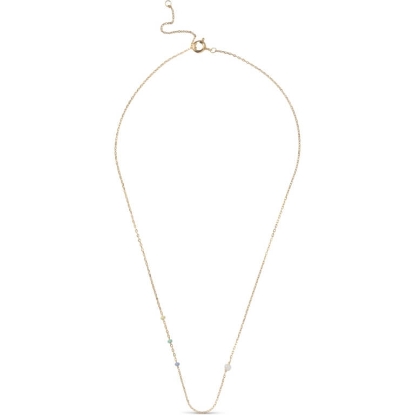 Billede af ENAMEL Copenhagen Lola Simple Citrus Sky halskæde forgyldt sølv m. emalje + fvp (38+4cm)