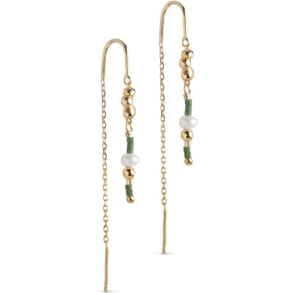 Billede af ENAMEL Copenhagen Nara Miyuki øreringe forgyldt sølv