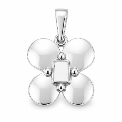 Billede af Tand vedh. firkløver m. 1 tand 925 s.