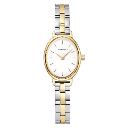 Billede af Bering Classic Oval dameur stål gulddoublé 20mm 3bar