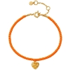 Billede af Hultquist Honey Drop Orange armbånd forgyldt sølv m. perler (16+3 cm)