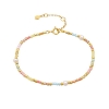 Billede af Hultquist Maisi armbånd forgyldt sølv m. perler (16+3 cm)