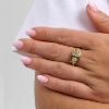 Billede af Studio Z "Marena" ring forgyldt sølv m. cz (str. 50-60)
