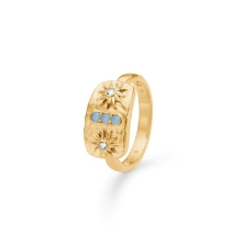 Billede af Studio Z "Marena" ring forgyldt sølv m. cz (str. 60)