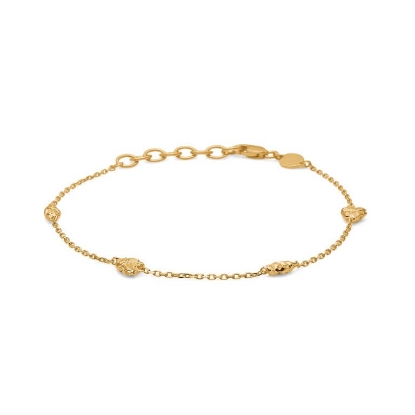 Billede af Studio Z "Element" armbånd forgyldt sølv (16+3 cm)