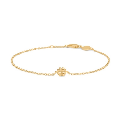 Billede af Studio Z "Serene Clover" armbånd forgyldt sølv (16+2 cm)