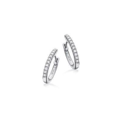 Billede af Dazzling Clip-creoler 0,12 H-W/SI 14 kt.