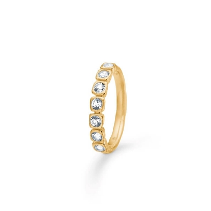 Billede af Studio Z "Elera Small" ring forgyldt sølv m. cz (str. 50-60)