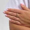 Billede af Studio Z "Elera Large" ring forgyldt sølv m. cz (str. 50)