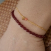 Billede af STINE A Harlequin armbånd forgyldt sølv m. sten (16+1,5 cm)