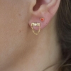 Billede af STINE A WOW MOM Mini with Chain ørering forgyldt sølv m. cz (1 stk.)