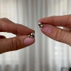 Billede af By Birdie Rose Buds Cluster-3 Golden øreringe oxideret sølv + 18 kt. guld