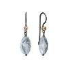 Billede af By Birdie Hella Aqua øreringe sølv + 14 kt. guld m. akvamarin + diamant
