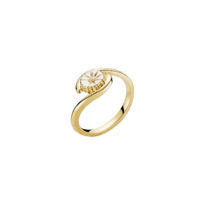 Billede af Lund Copenhagen Marguerit ring 7,5mm forgyldt sølv (str. 49-62)