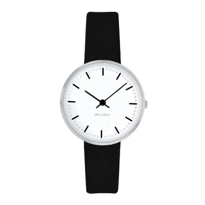 Billede af Arne Jacobsen ur - City Hall - hvid 30mm