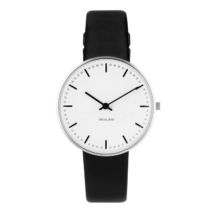 Billede af Arne Jacobsen ur - City Hall - hvid 34mm