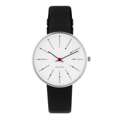 Billede af Arne Jacobsen ur - Bankers - hvid 34mm