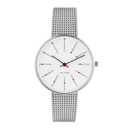 Billede af Arne Jacobsen ur - Bankers - hvid 34mm