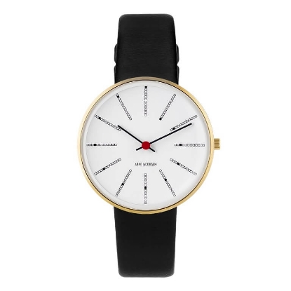 Billede af Arne Jacobsen ur - Bankers - hvid 34mm