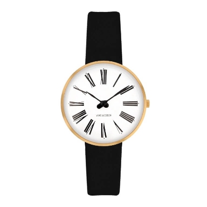Billede af Arne Jacobsen ur - Roman - hvid 30mm