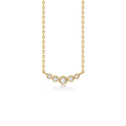 Billede af Mads Z "Flux" halskæde 8 kt. guld m. cz (42+3 cm)