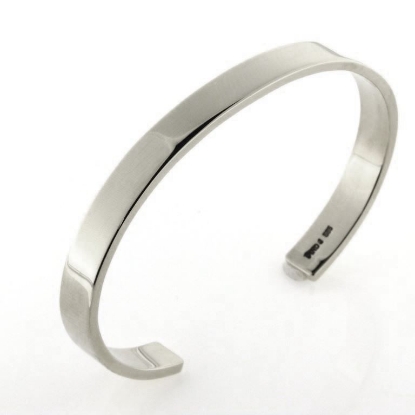 Billede af Armring åben i bund firkantet  rekt. tråd br. 6,5* tyk. 2,0 mm. 14 kt. hvg.