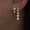 Billede af STINE A J'Adore Two Petit Hearts ørering forgyldt sølv m. cz (1 stk.)