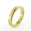 Billede af Båndring kantet massiv, u/sten, br. 4,1 mm. 925s. forgyldt