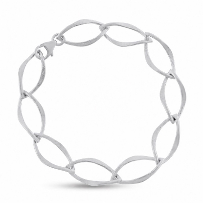 Billede af Armlænke snoet trådled, 18,5 cm.  925s.