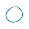Billede af Jane Kønig Bead Anklet Turquoise ankelkæde forgyldt sølv (23 cm)