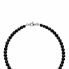 Billede af Jane Kønig Bead Anklet Onyx ankelkæde sølv (23 cm)