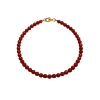 Billede af Jane Kønig Bead Anklet Carnelian ankelkæde forgyldt sølv (23 cm)