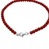 Billede af Jane Kønig Bead Anklet Carnelian ankelkæde sølv (23 cm)