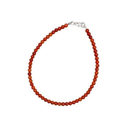 Billede af Jane Kønig Bead Anklet Coral ankelkæde sølv (23 cm)