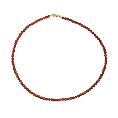 Billede af Jane Kønig Bead Necklace Carnelian halskæde forgyldt sølv (41 cm)