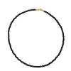 Billede af Jane Kønig Bead Necklace Onyx halskæde forgyldt sølv (41 cm)