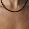 Billede af Jane Kønig Bead Necklace Onyx halskæde forgyldt sølv (41 cm)