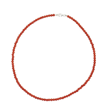 Billede af Jane Kønig Bead Necklace Coral halskæde sølv (41 cm)
