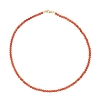 Billede af Jane Kønig Bead Necklace Coral halskæde forgyldt sølv (41 cm)