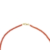 Billede af Jane Kønig Bead Necklace Coral halskæde forgyldt sølv (41 cm)