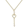 Billede af Aqua Dulce Alma Pearl halskæde forgyldt sølv m. fvp (45 + 3 cm)