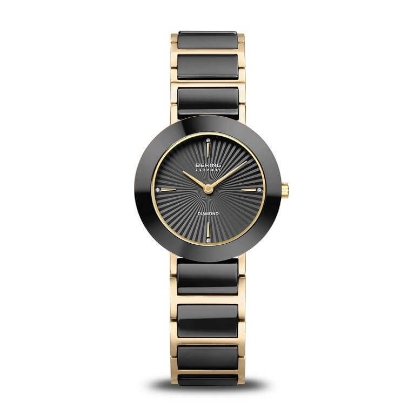Billede af Bering Ceramic Diamond dameur stål gulddoublé 29mm 5bar