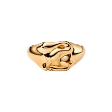 Billede af Maria Black 'Rabbit Mini Signet' ring forgyldt sølv (str. 58)