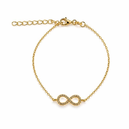 Billede af Belladi "Alva" armbånd forgyldt sølv m. cz (16+3 cm)